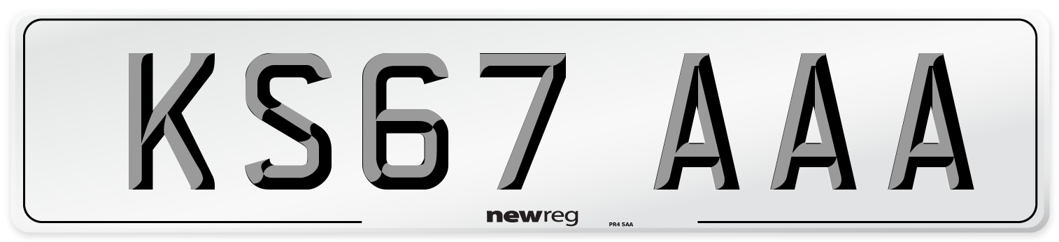 KS67 AAA Number Plate from New Reg